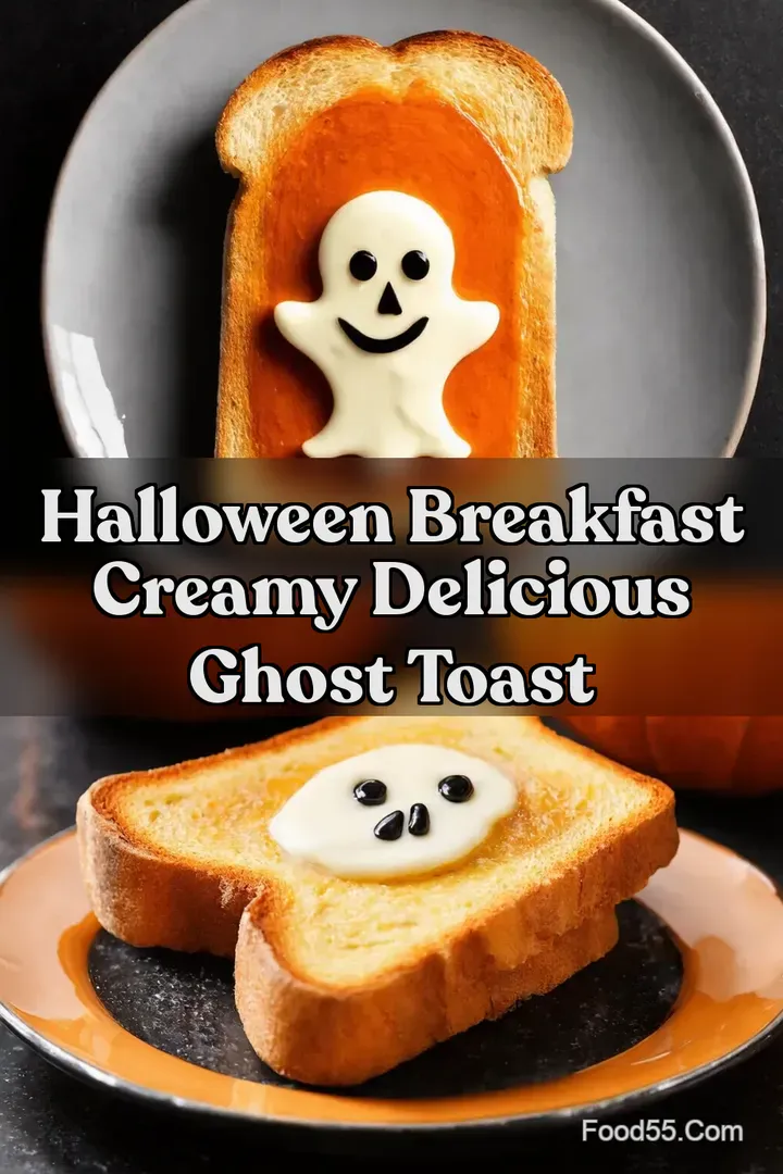 Halloween Breakfast Creamy Delicious Ghost Toast