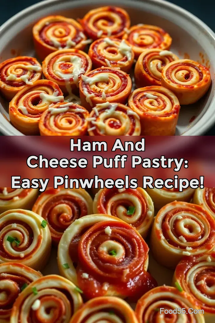 Ham And Cheese Puff Pastry: Easy Pinwheels Recipe! : PIN FOR LATER Ham And Cheese Puff Pastry: Easy Pinwheels Recipe!