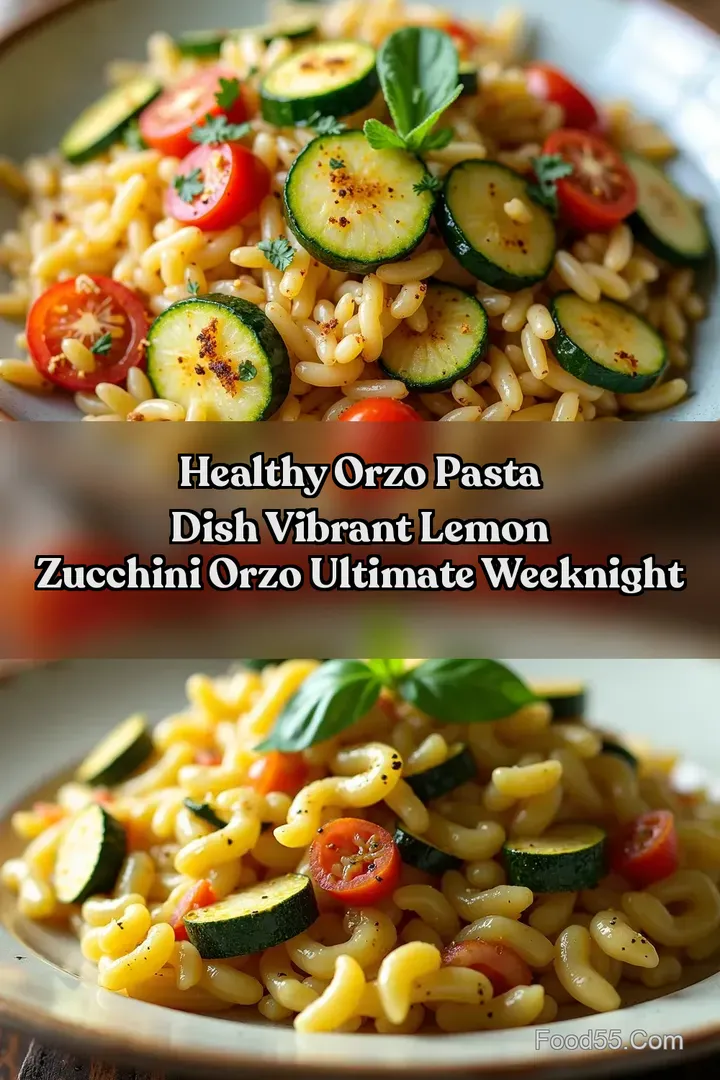 Healthy Orzo Pasta Dish Vibrant Lemon Zucchini Orzo Ultimate Weeknight
