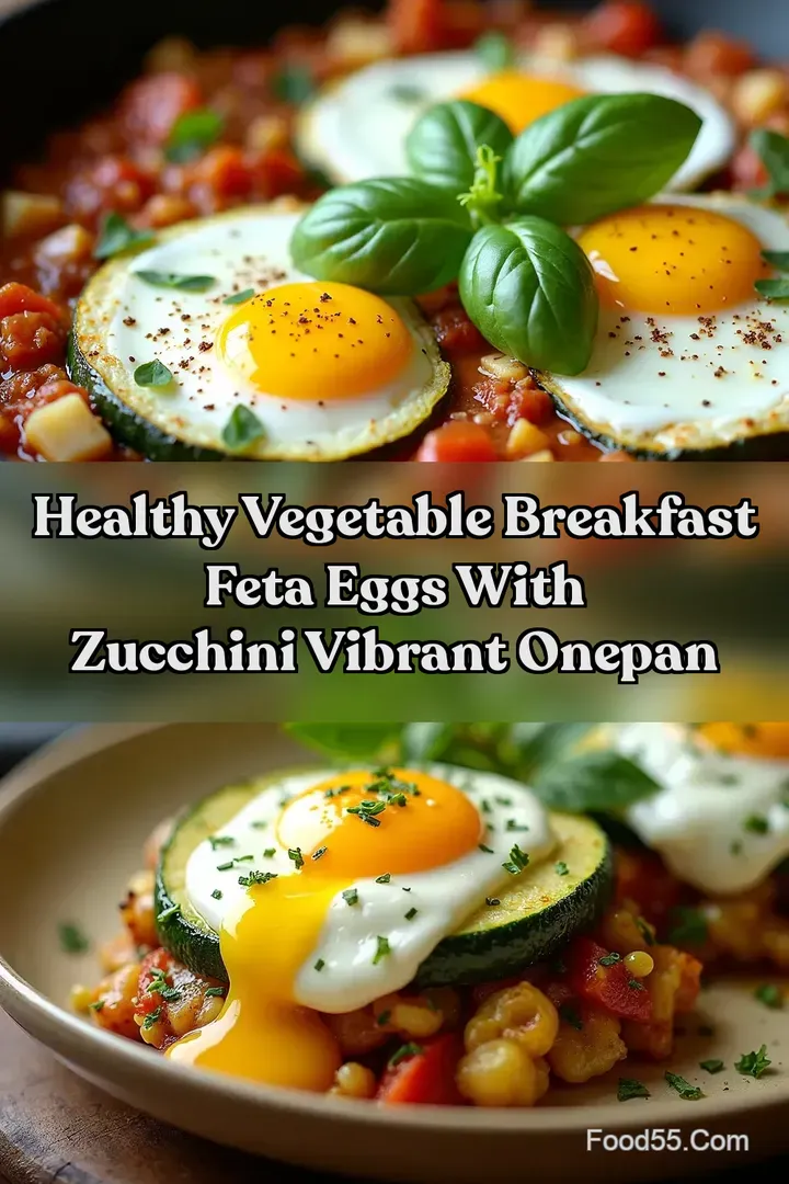 Healthy Vegetable Breakfast Feta Eggs with Zucchini Vibrant OnePan