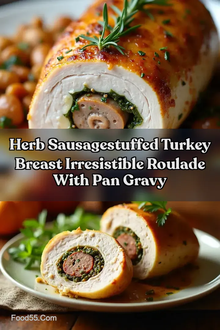 Herb SausageStuffed Turkey Breast Irresistible Roulade with Pan Gravy