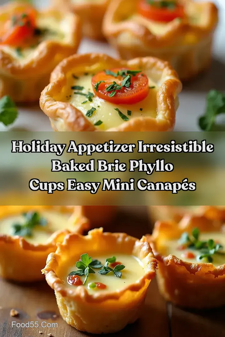 Holiday Appetizer Irresistible Baked Brie Phyllo Cups Easy Mini Canap&eacute;s