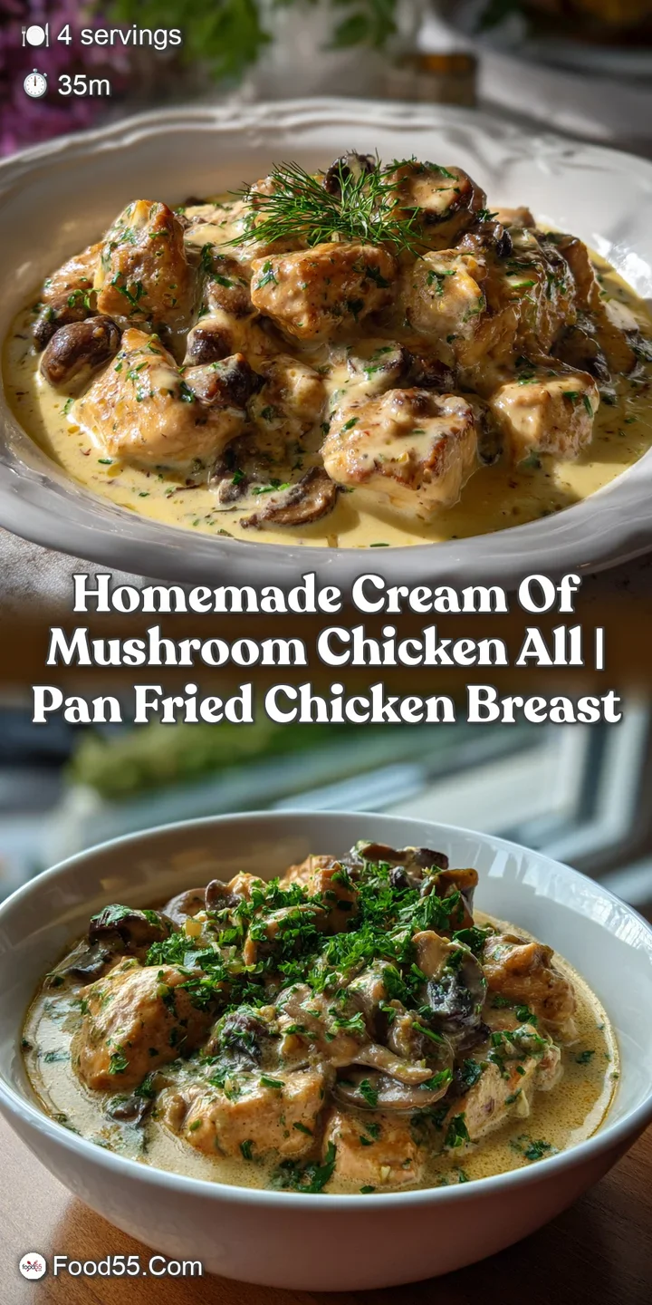 Homemade Cream of Mushroom Chicken All | Pan Fried Chicken Breast