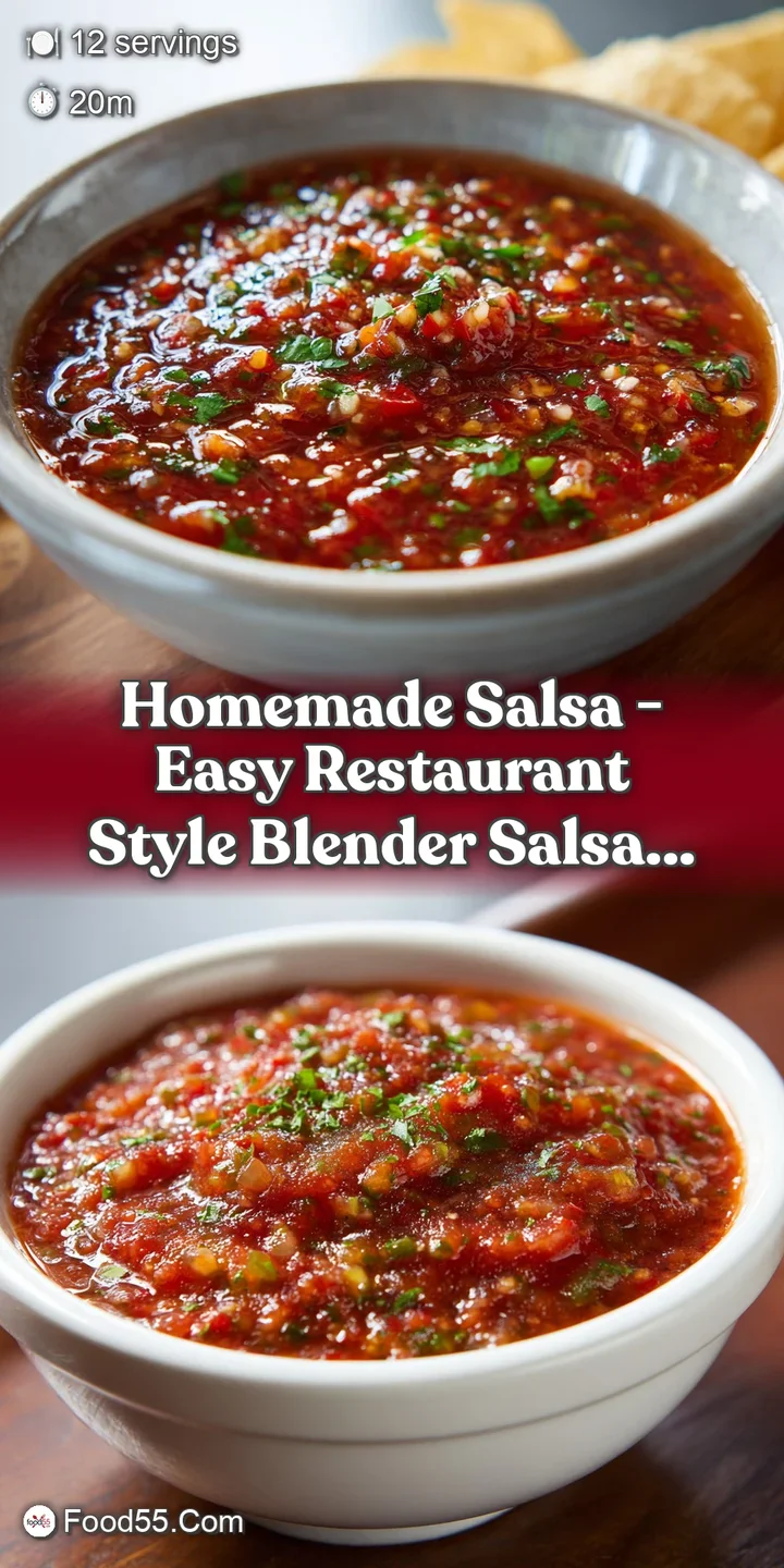 Close-up of smoky roasted red salsa, showing its coarse texture and pops of vibrant green herbs against a dark background.