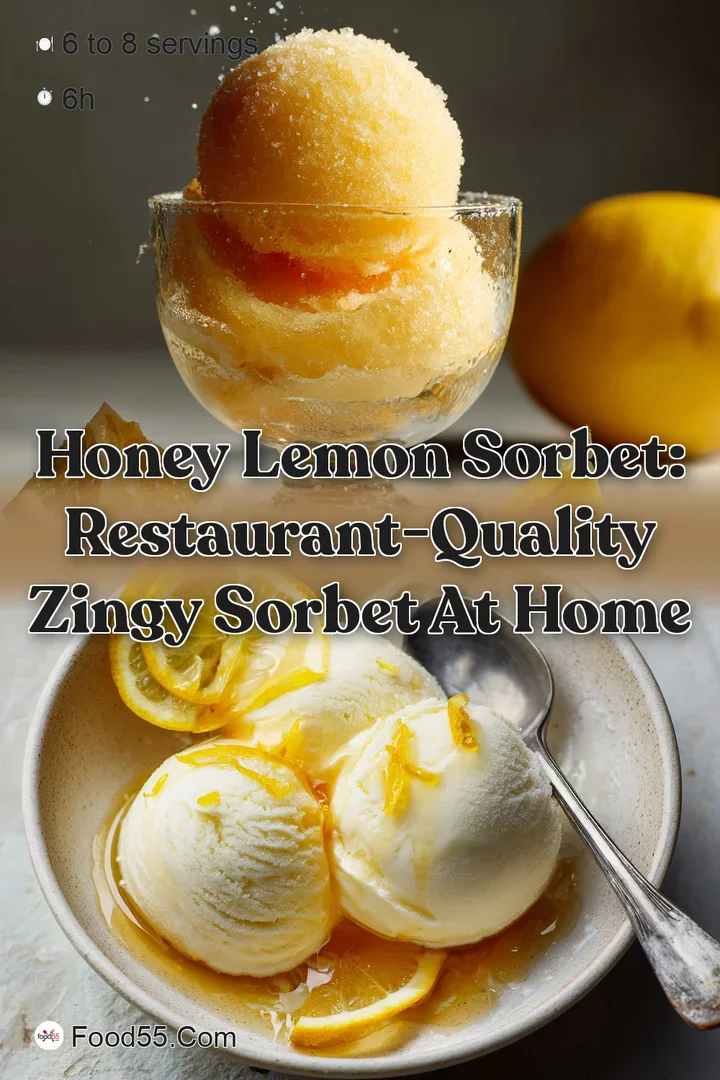 Honey Lemon Sorbet: Restaurant-Quality Zingy Sorbet at Home