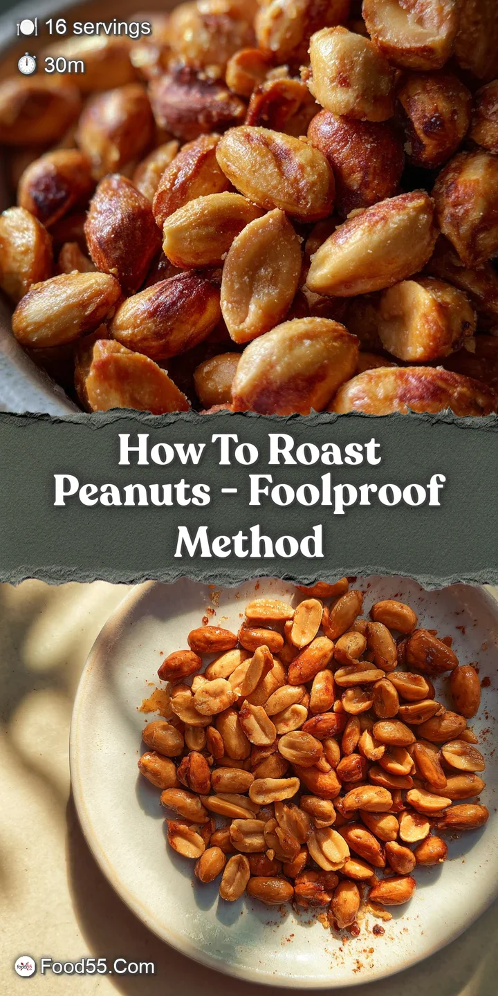 Close-up captures the textured surfaces of perfectly roasted peanuts, showcasing varied shades of brown and inviting warmt...