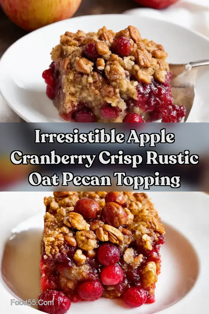 Irresistible Apple Cranberry Crisp Rustic Oat Pecan Topping