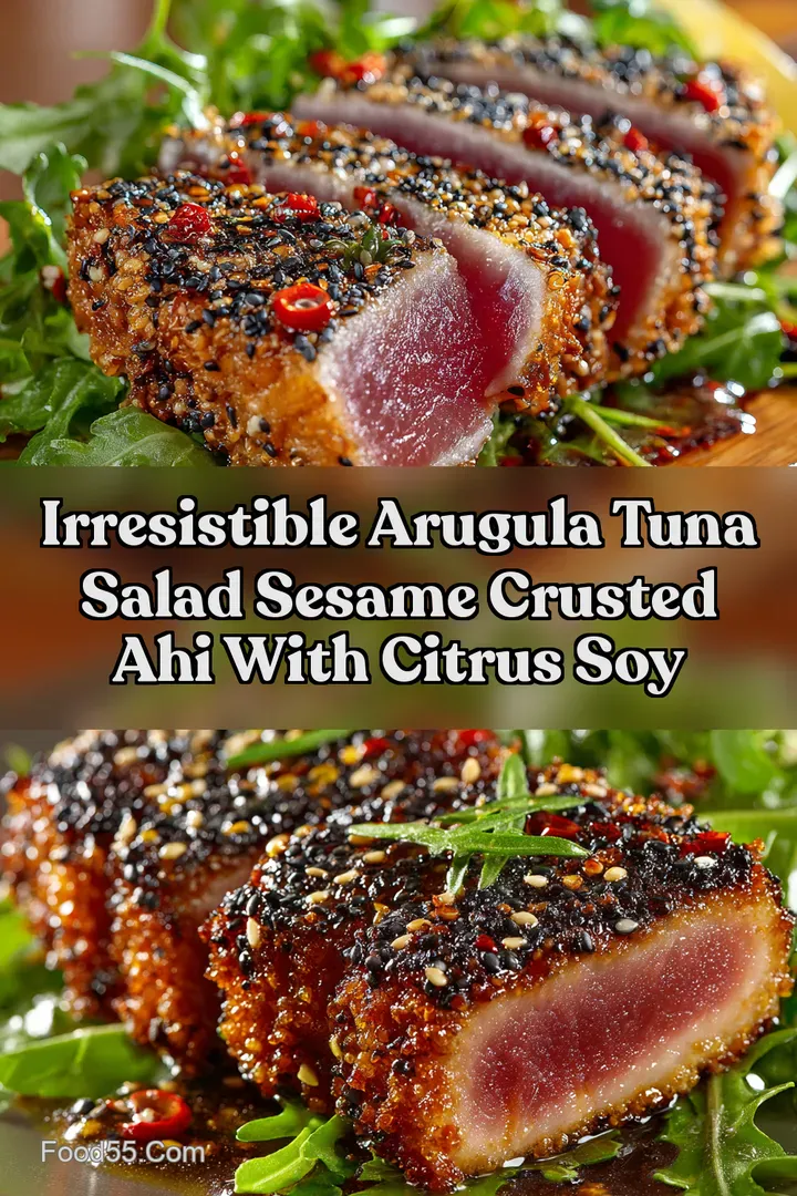 Irresistible Arugula Tuna Salad Sesame Crusted Ahi With Citrus Soy