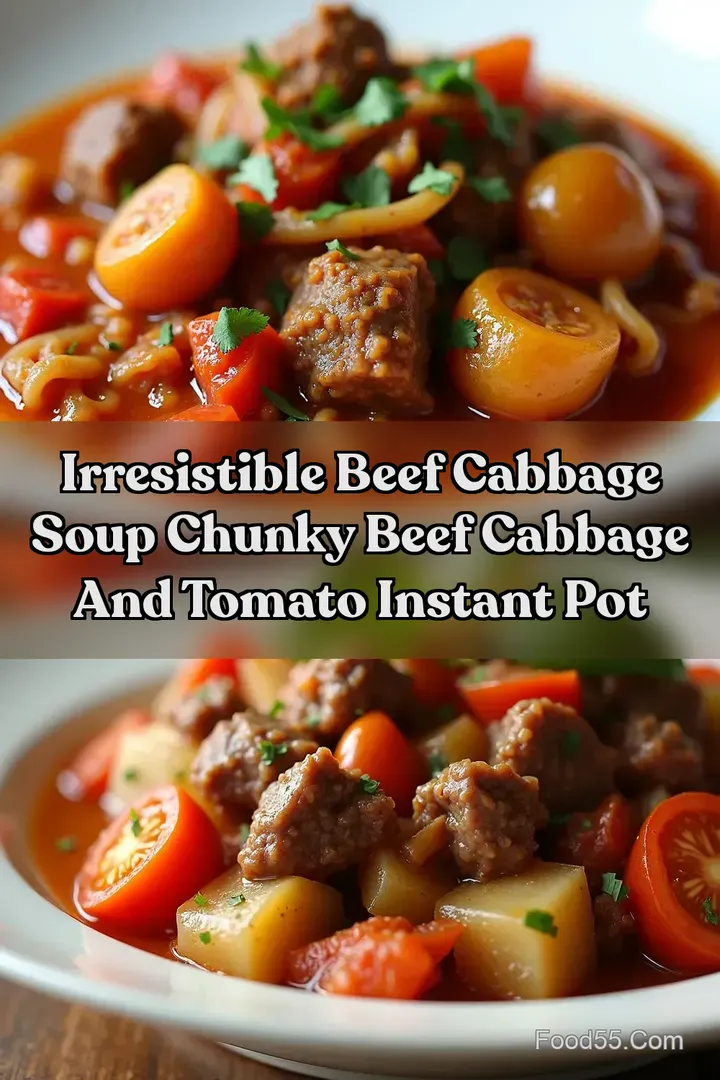 Irresistible Beef Cabbage Soup Chunky Beef Cabbage and Tomato Instant Pot