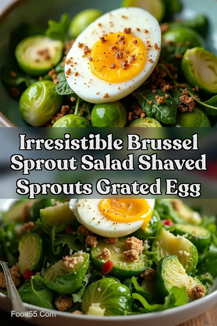 Irresistible Brussel Sprout Salad Shaved Sprouts Grated Egg