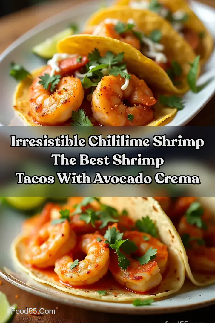 Irresistible ChiliLime Shrimp The Best Shrimp Tacos with Avocado Crema
