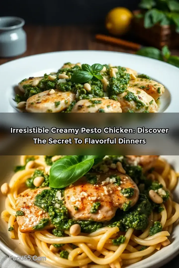 Irresistible Creamy Pesto Chicken: Discover the Secret to Flavorful Dinners : PIN FOR LATER Irresistible Creamy Pesto Chicken: Discover the Secret to Flavorful Dinners