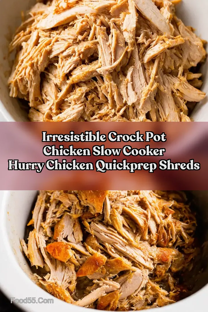Irresistible Crock Pot Chicken Slow Cooker Hurry Chicken QuickPrep Shreds
