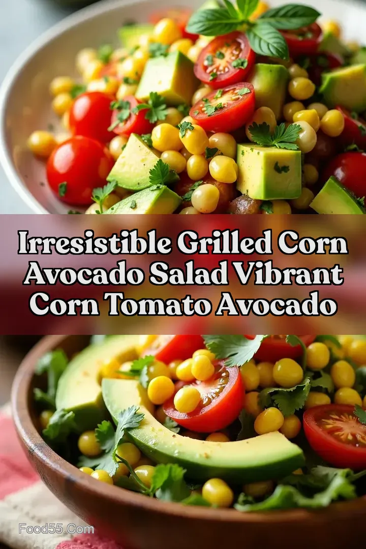 Irresistible Grilled Corn Avocado Salad Vibrant Corn Tomato Avocado