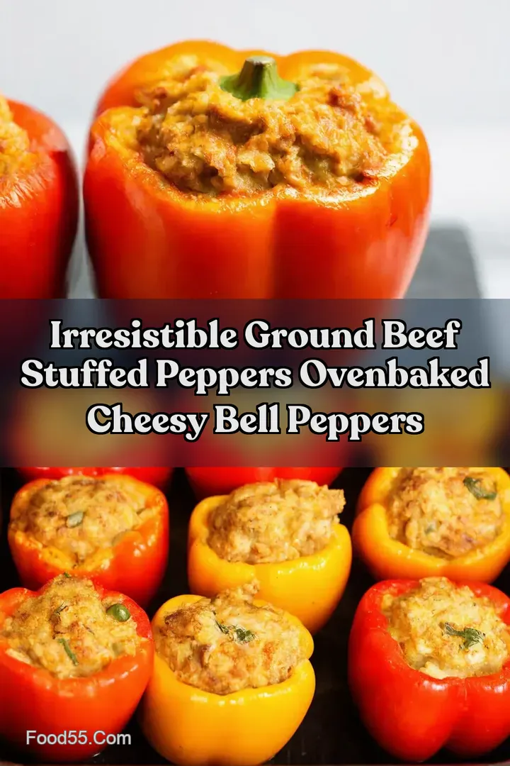 Irresistible Ground Beef Stuffed Peppers OvenBaked Cheesy Bell Peppers