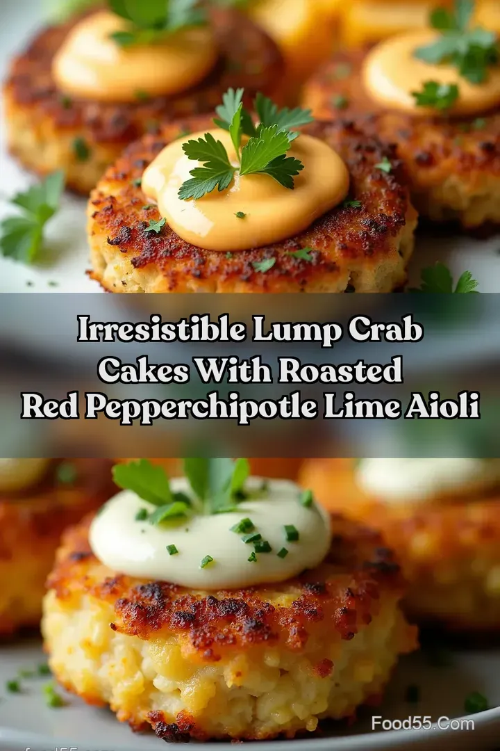 Irresistible Lump Crab Cakes With Roasted Red PepperChipotle Lime Aioli