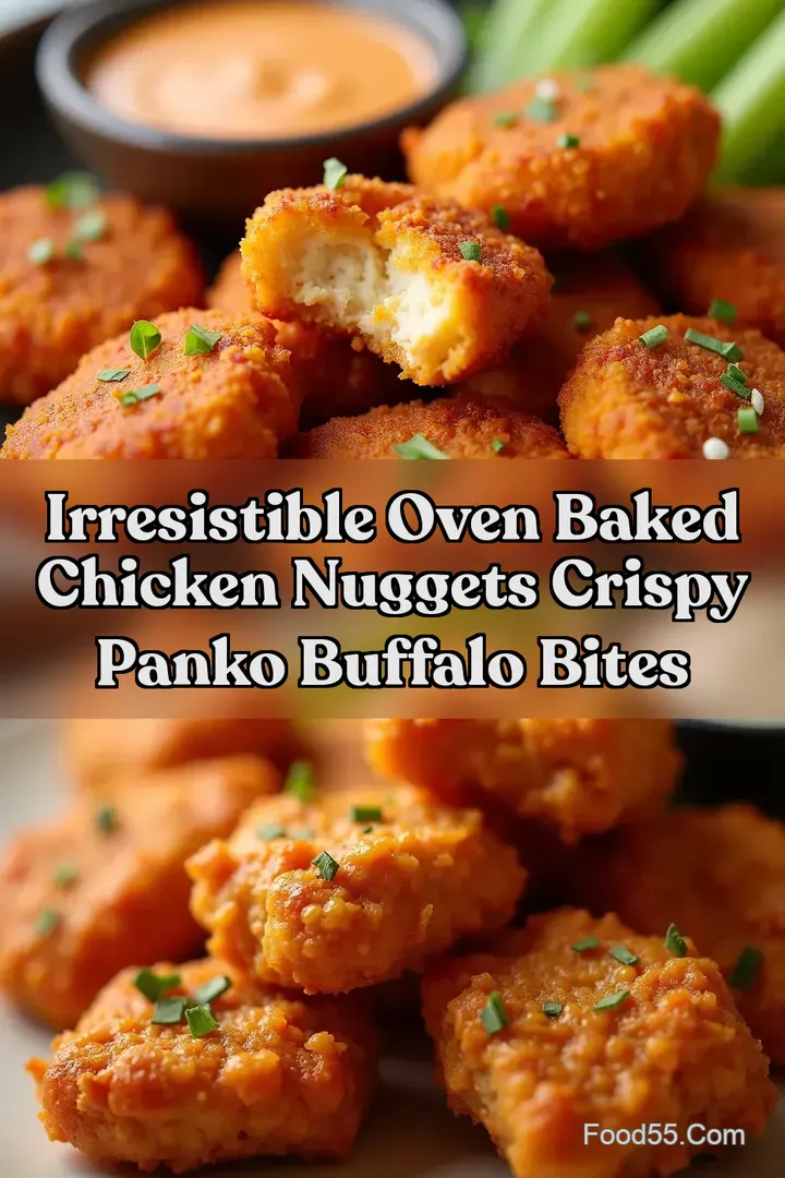 Irresistible Oven Baked Chicken Nuggets Crispy Panko Buffalo Bites