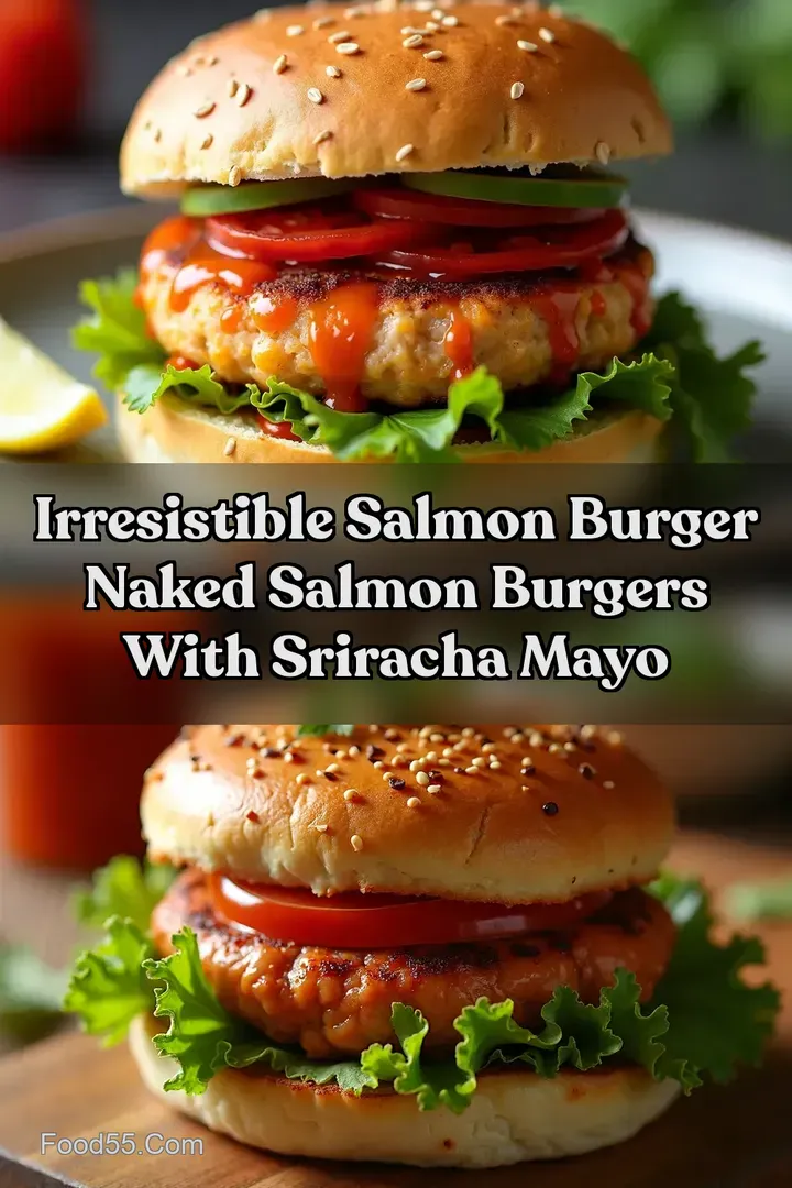 Irresistible Salmon Burger Naked Salmon Burgers with Sriracha Mayo