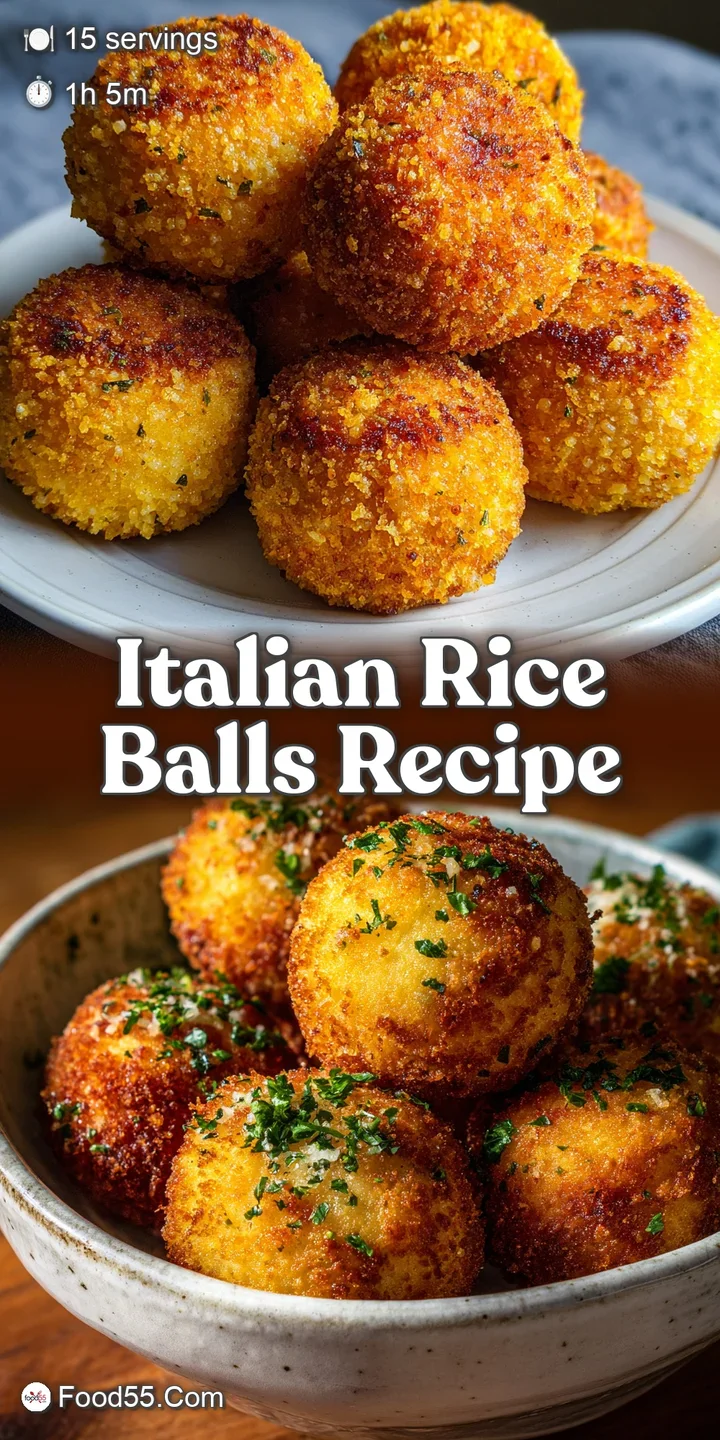 Close-up of a golden-brown Italian rice ball, showcasing the crispy crust & soft rice filling. Delicious!