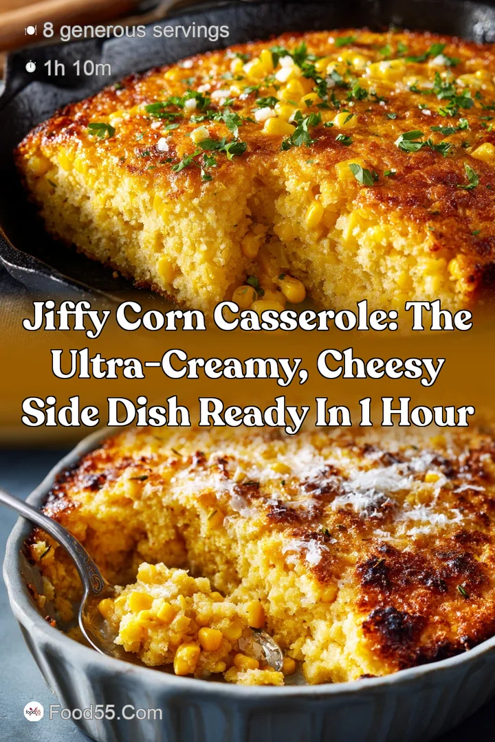 Jiffy Corn Casserole: The Ultra-Creamy Cheesy Side Dish Ready in 1 Hour