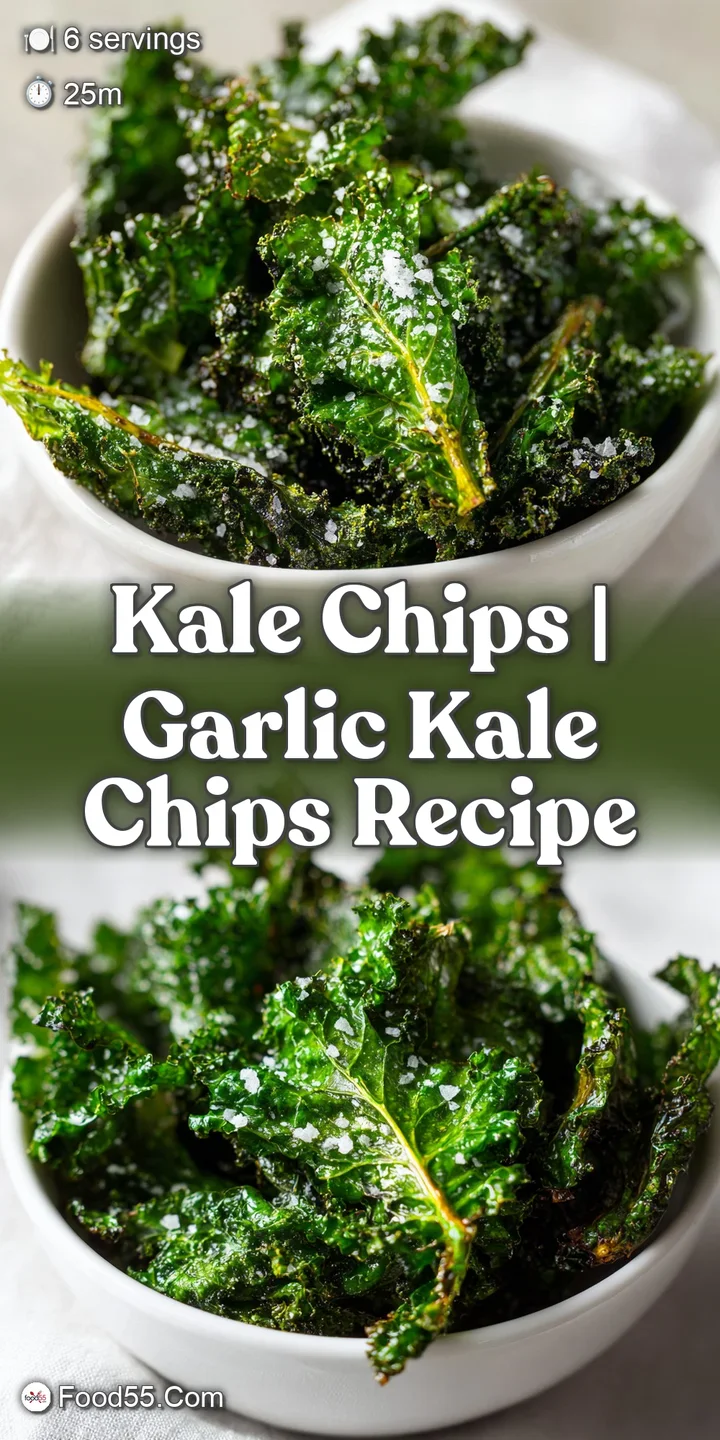 Close-up of a textured green leaf chip showing a glossy oil sheen and tiny toasted garlic crystals.