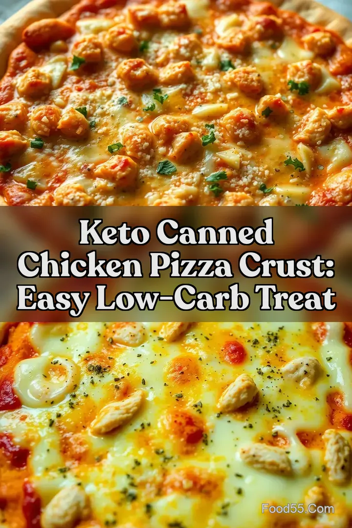 Keto Canned Chicken Pizza Crust: Easy Low-Carb Treat : PIN FOR LATER Keto Canned Chicken Pizza Crust: Easy Low-Carb Treat
