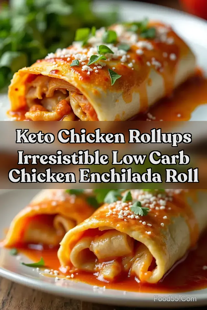 Keto Chicken RollUps Irresistible Low Carb Chicken Enchilada Roll