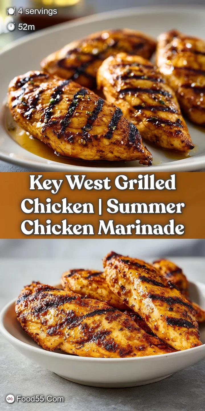 Close-up of juicy, grilled chicken breast showing golden brown char and a glistening citrus glaze on the surface.