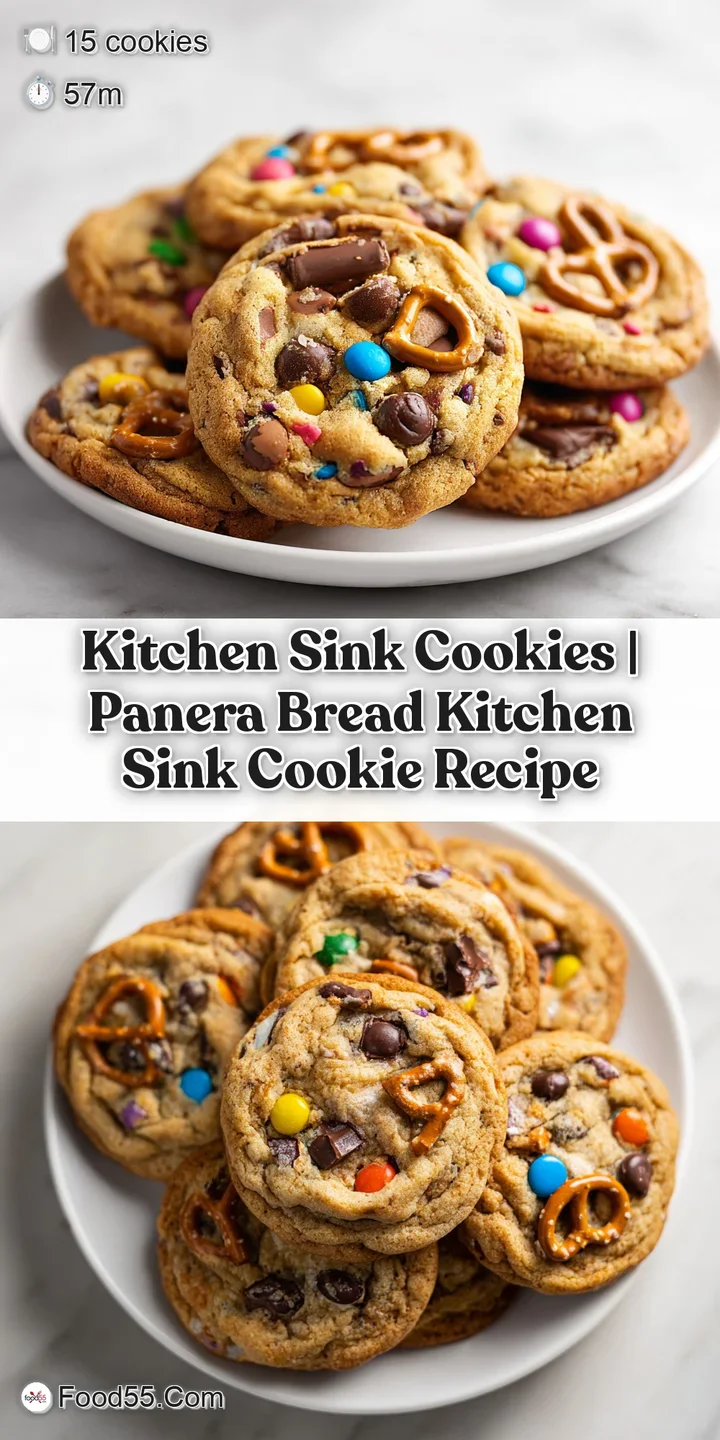 Macro view of a buttery cookie with gooey chocolate pools, salty pretzel bits, and a crisp, toasted edge