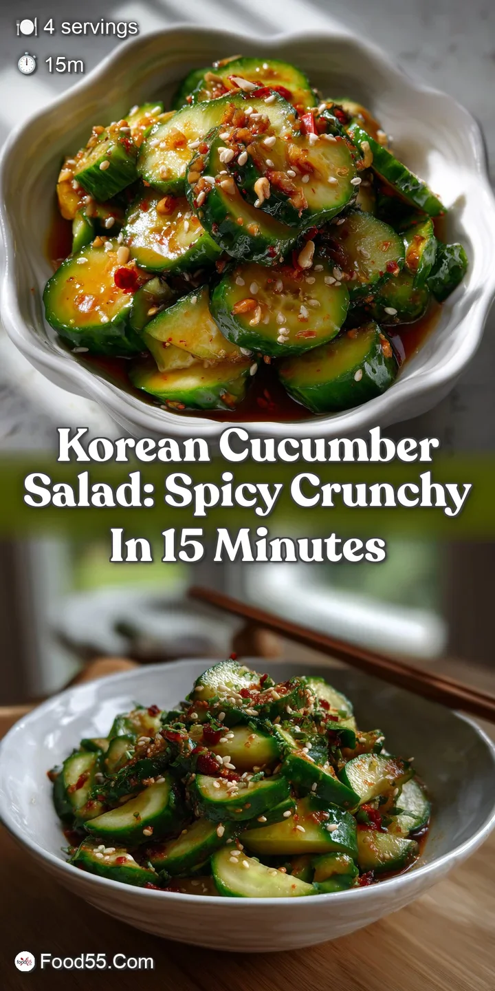 Korean Cucumber Salad: Spicy Crunchy in 15 Minutes