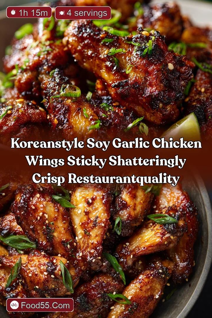 Koreanstyle Soy Garlic Chicken Wings Sticky Shatteringly Crisp RestaurantQuality
