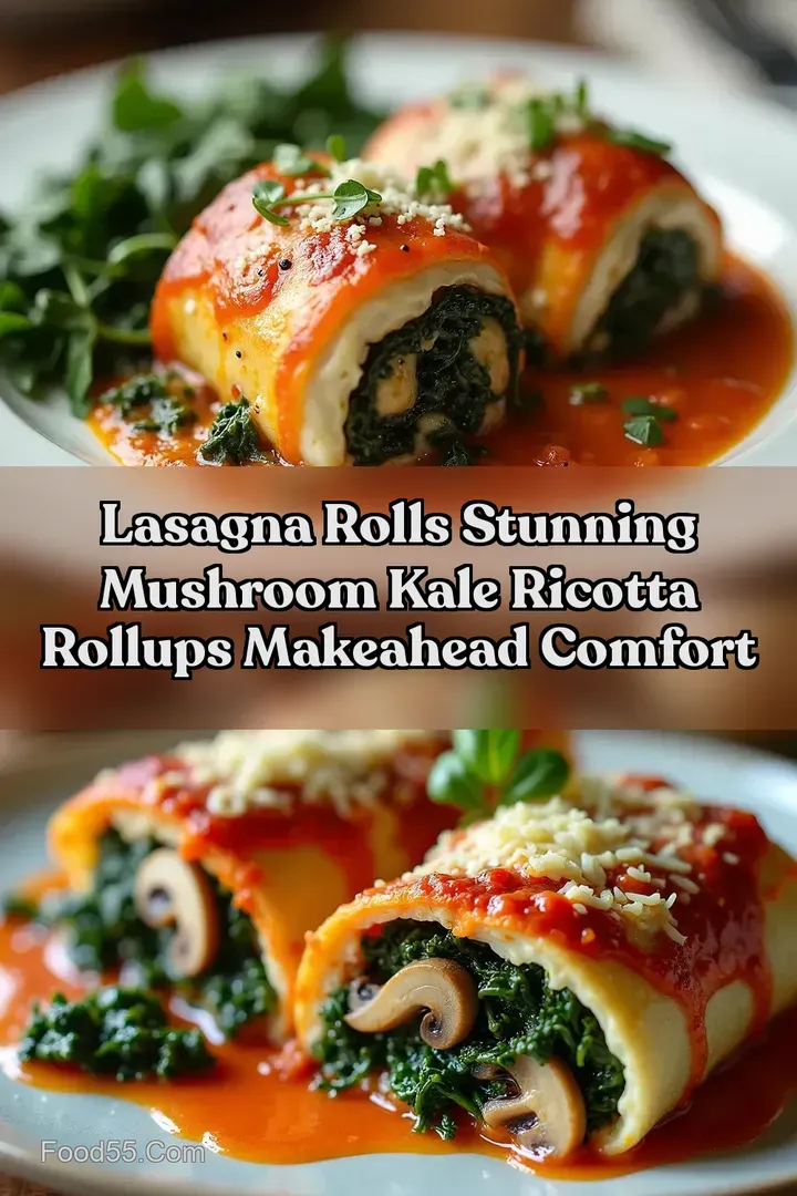 Lasagna Rolls Stunning Mushroom Kale Ricotta RollUps MakeAhead Comfort