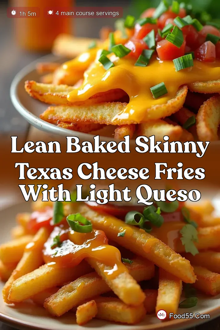 Lean Baked Skinny Texas Cheese Fries with Light Queso