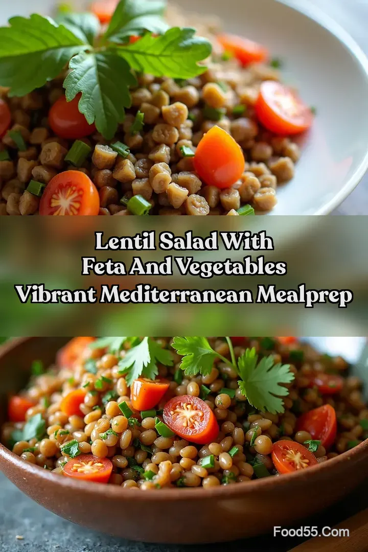 Lentil Salad With Feta And Vegetables Vibrant Mediterranean MealPrep