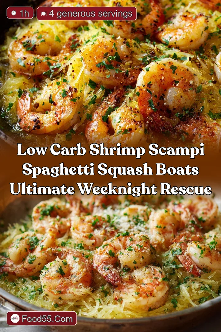 Low Carb Shrimp Scampi Spaghetti Squash Boats Ultimate Weeknight Rescue