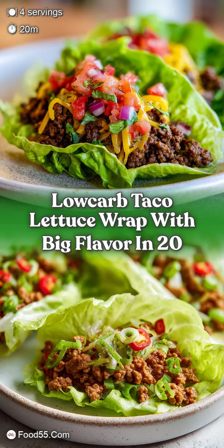 Close-up of a juicy taco lettuce wrap showing layers of seasoned ground beef, colorful toppings, and creamy sauce.
