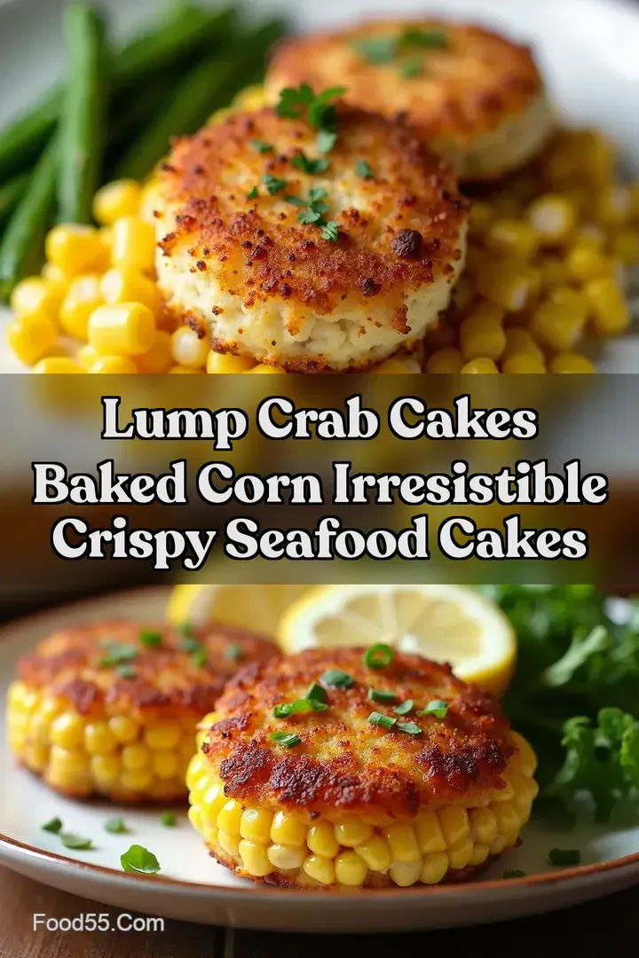 Lump Crab Cakes Baked Corn Irresistible Crispy Seafood Cakes