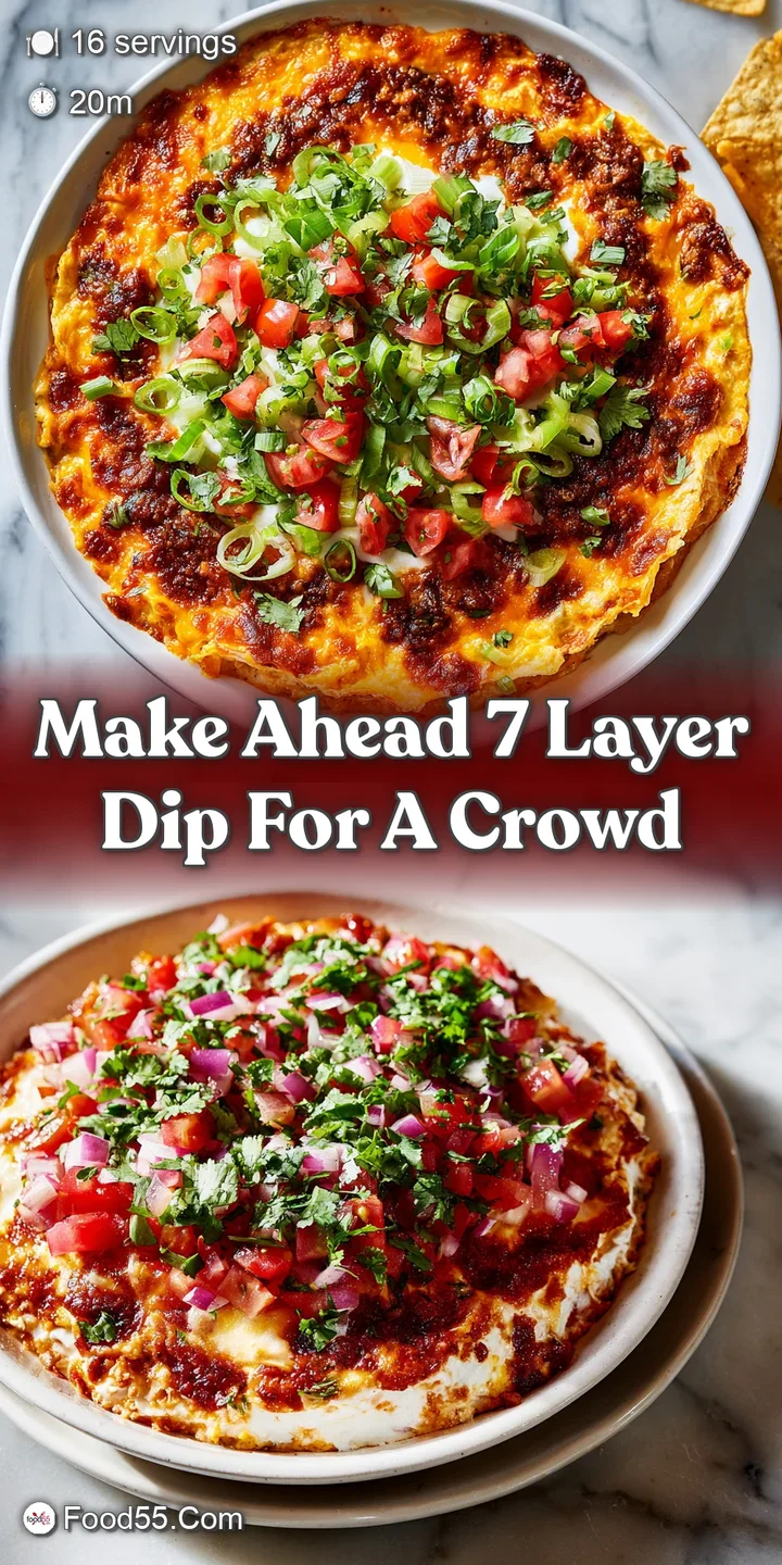 Close-up of fresh seven-layer dip with vibrant colors. Chunky guacamole, and grated cheese create a textured delight.