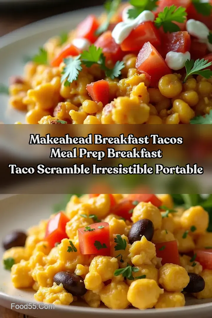 MakeAhead Breakfast Tacos Meal Prep Breakfast Taco Scramble Irresistible Portable