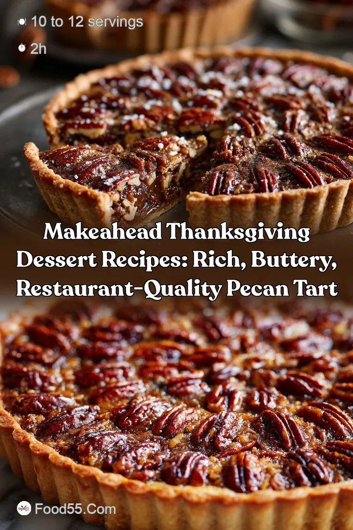 MakeAhead Thanksgiving Dessert Recipes: Rich Buttery Restaurant-Quality Pecan Tart