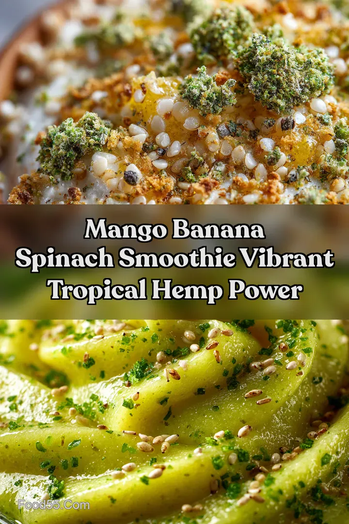 Mango Banana Spinach Smoothie Vibrant Tropical Hemp Power