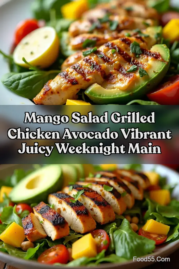 Mango Salad Grilled Chicken Avocado Vibrant Juicy Weeknight Main