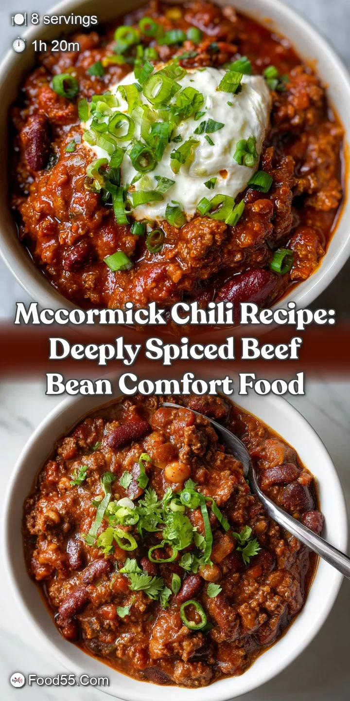 McCormick Chili Recipe: Deeply Spiced Beef Bean Comfort Food