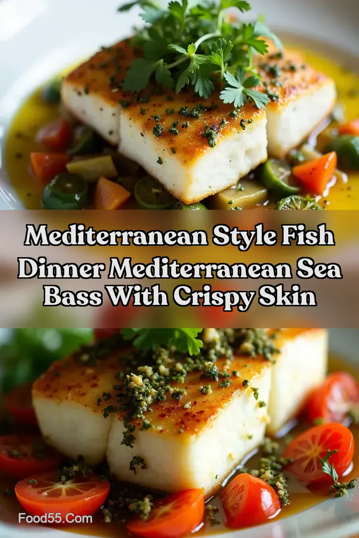 Mediterranean Style Fish Dinner Mediterranean Sea Bass With Crispy Skin