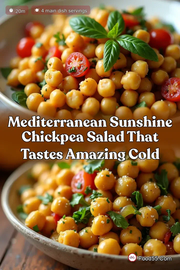 Mediterranean Sunshine Chickpea Salad That Tastes Amazing Cold