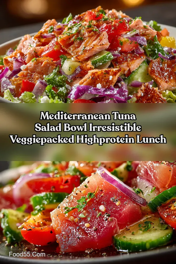 Mediterranean Tuna Salad Bowl Irresistible VeggiePacked HighProtein Lunch