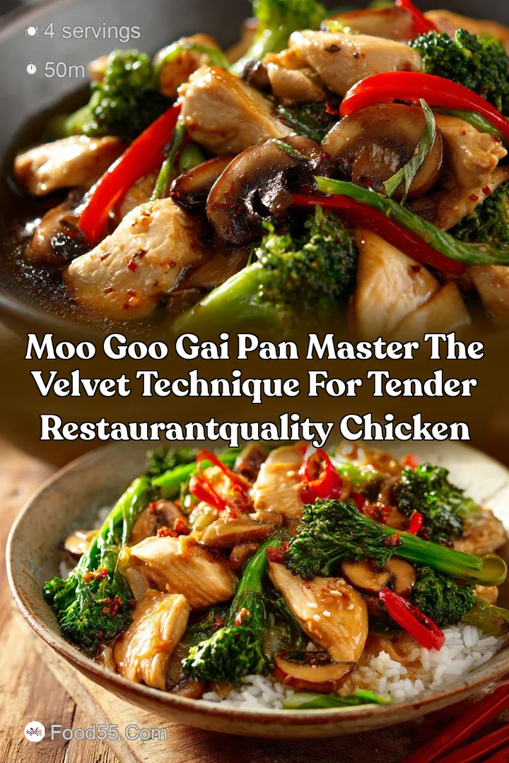 Moo goo gai pan Master the Velvet Technique for Tender RestaurantQuality Chicken