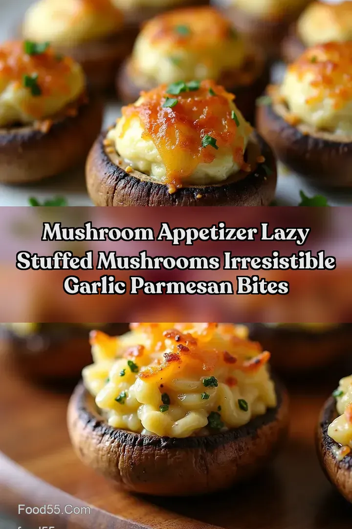 Mushroom Appetizer Lazy Stuffed Mushrooms Irresistible Garlic Parmesan Bites