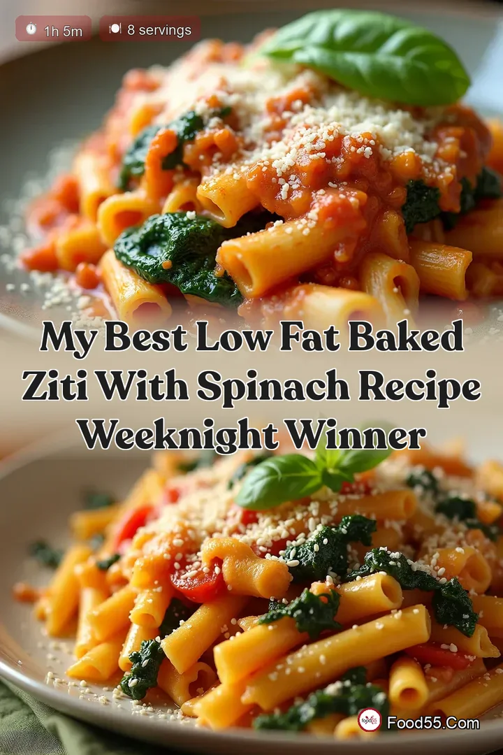 My Best Low Fat Baked Ziti with Spinach Recipe Weeknight Winner