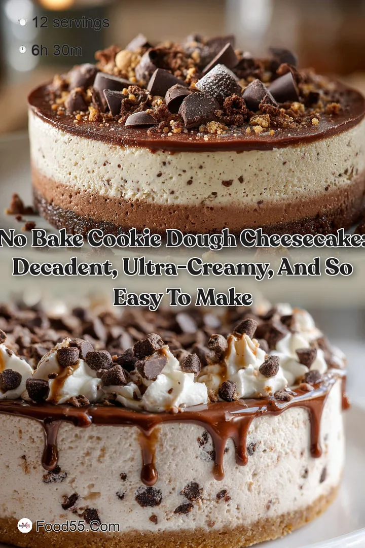 No Bake Cookie Dough Cheesecake: Decadent Ultra-Creamy and So Easy to Make